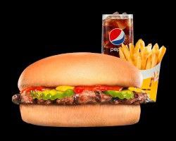 Combo hamburger - large